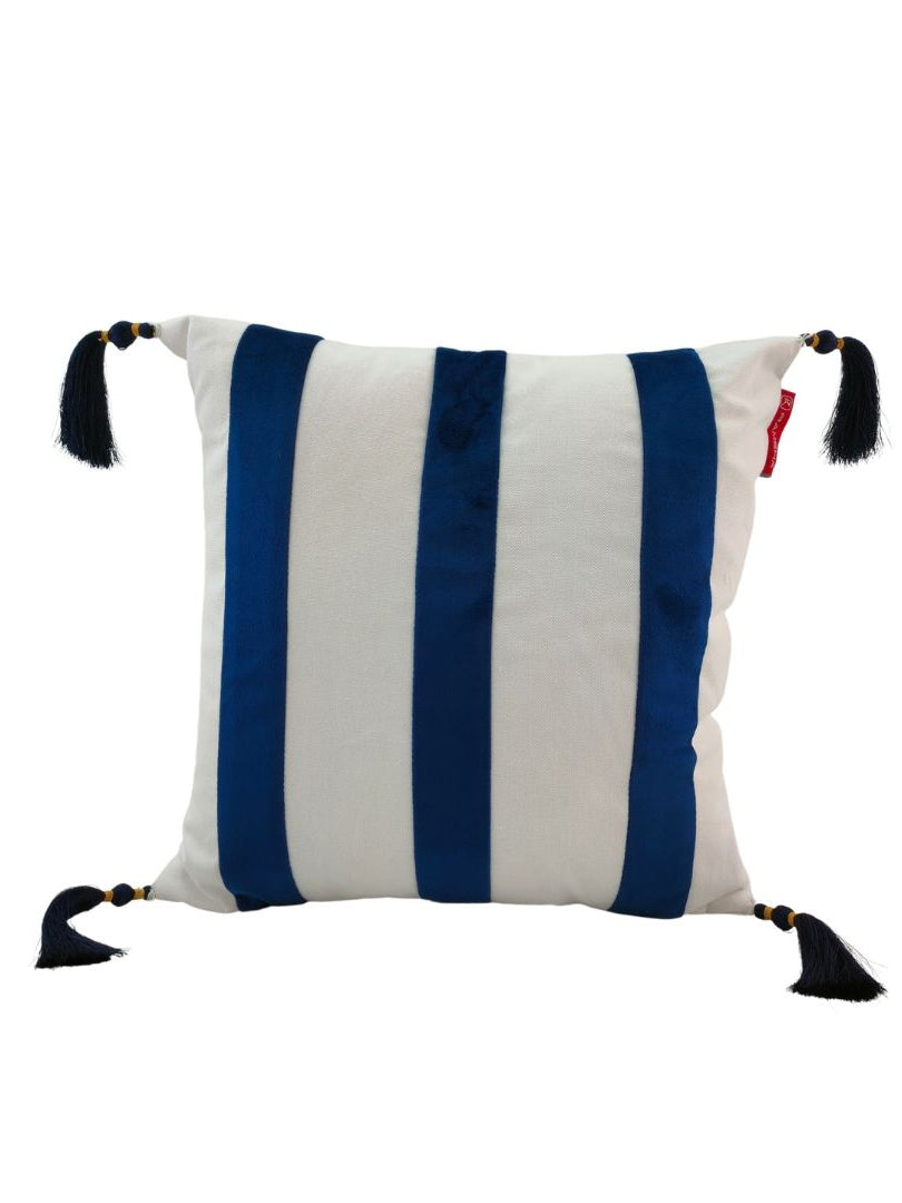 100% Polyester Cushion White & Blue Color CS-137