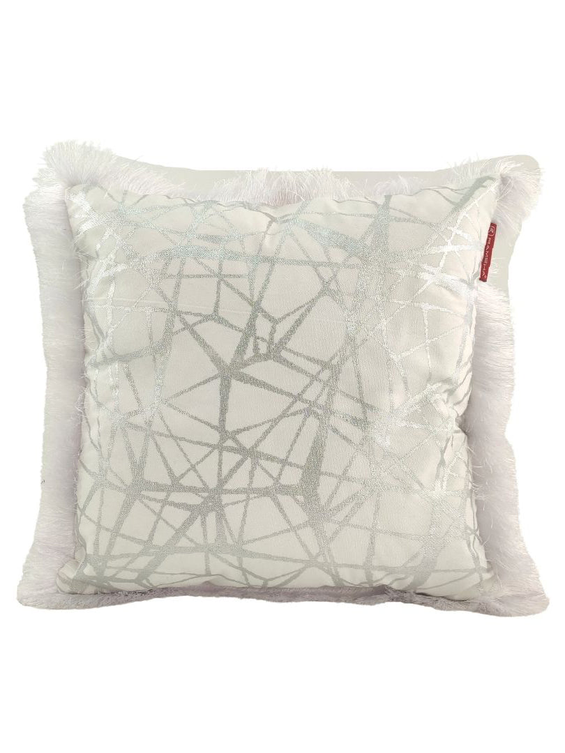 CS-123 White & Silver Cushion