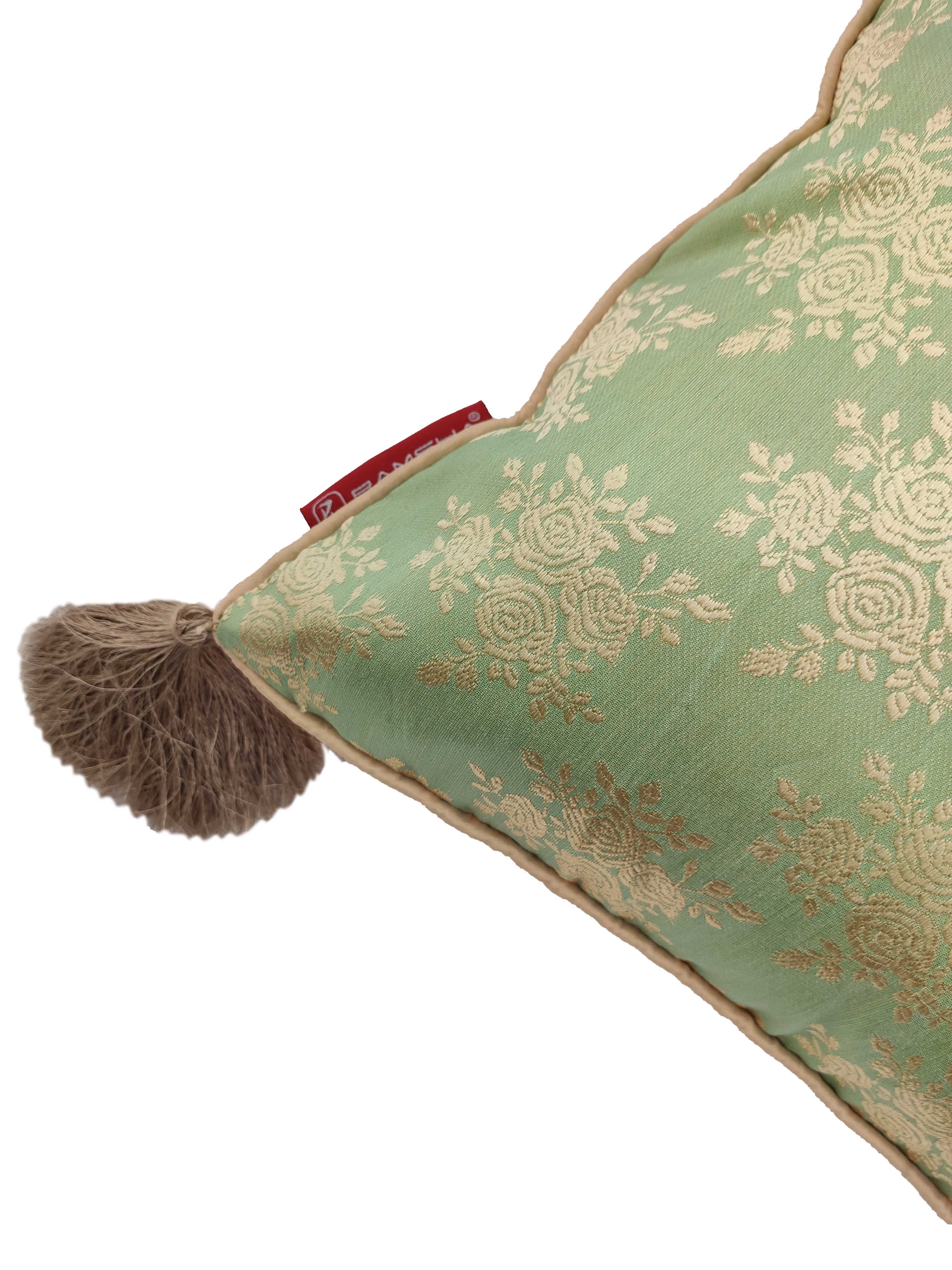 Polyester Cushion Cover With Tassel CS-042