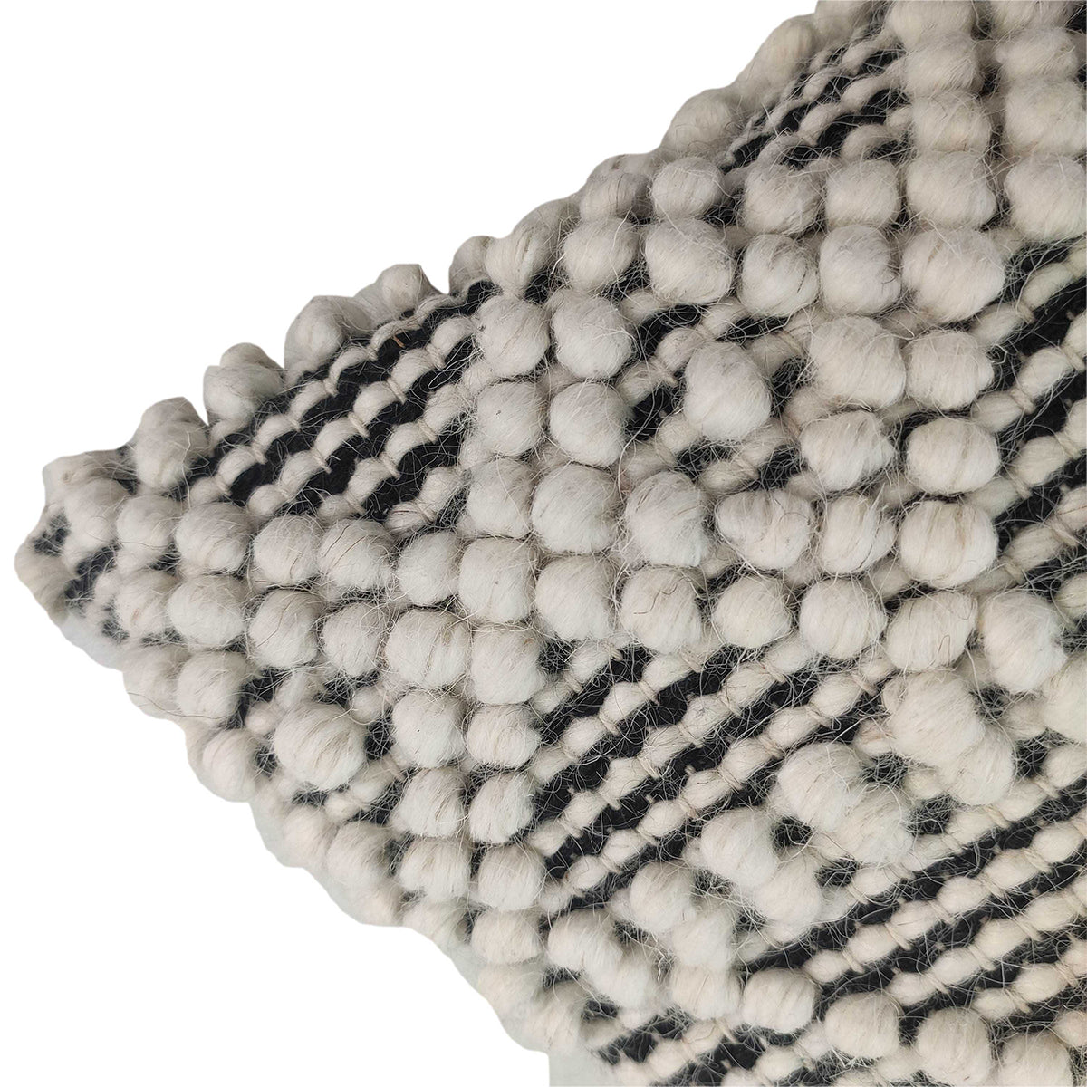 Enhance your living room decor with our modern design Wool & Cotton Cushion, complete with filler for convenience