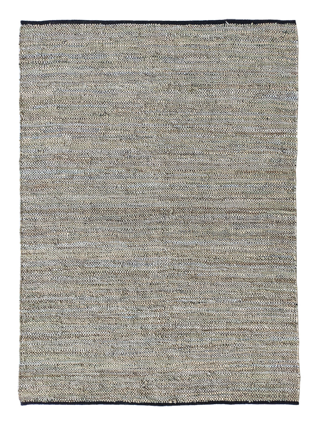 Leather Woven Rug crafted from genuine leather strips in vibrant hues