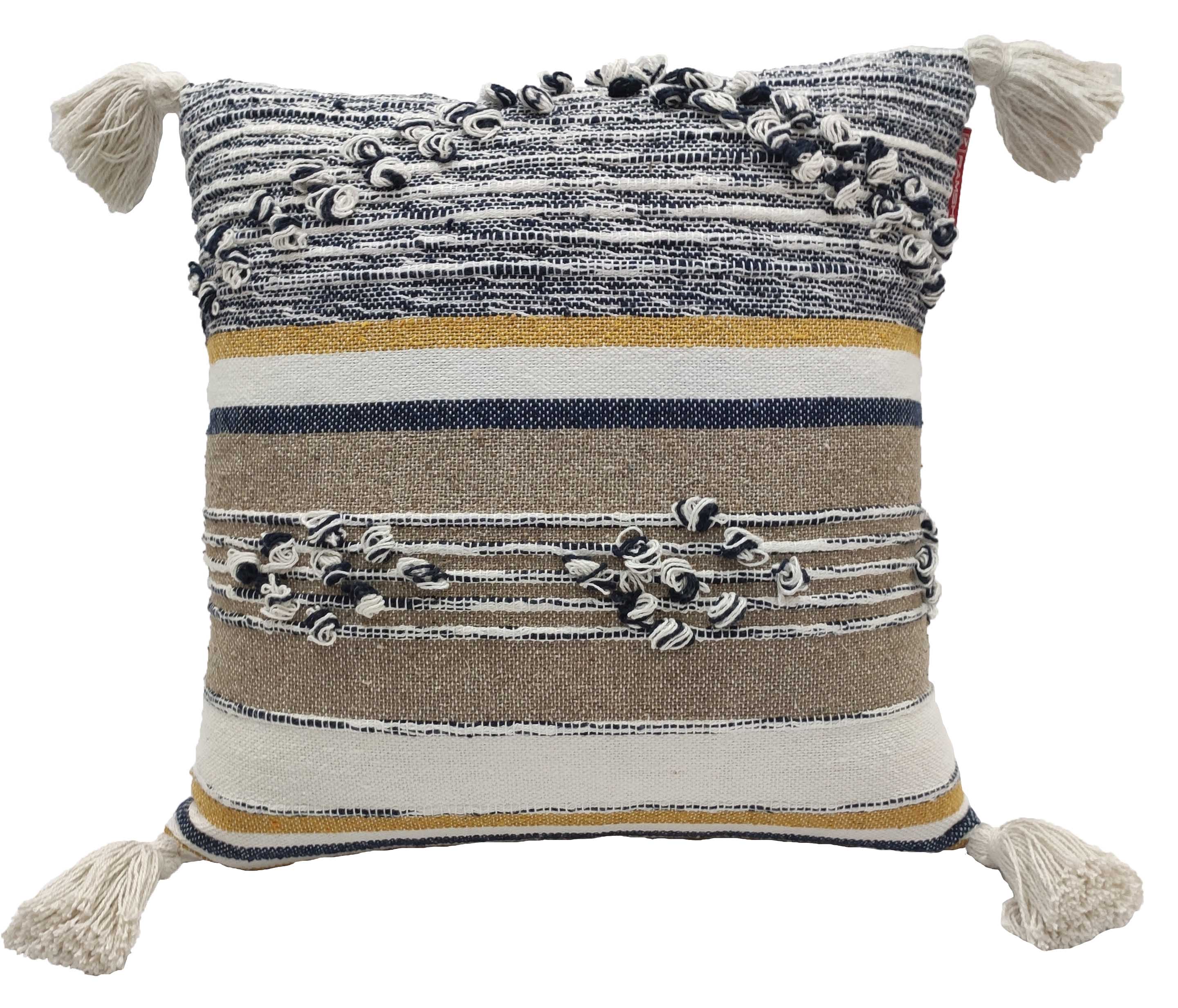 Cotton Boho Sofa Cushion With Tassel CS-287