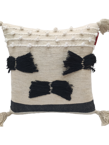 Cotton Boho Sofa Cushion With Tassel CS-286