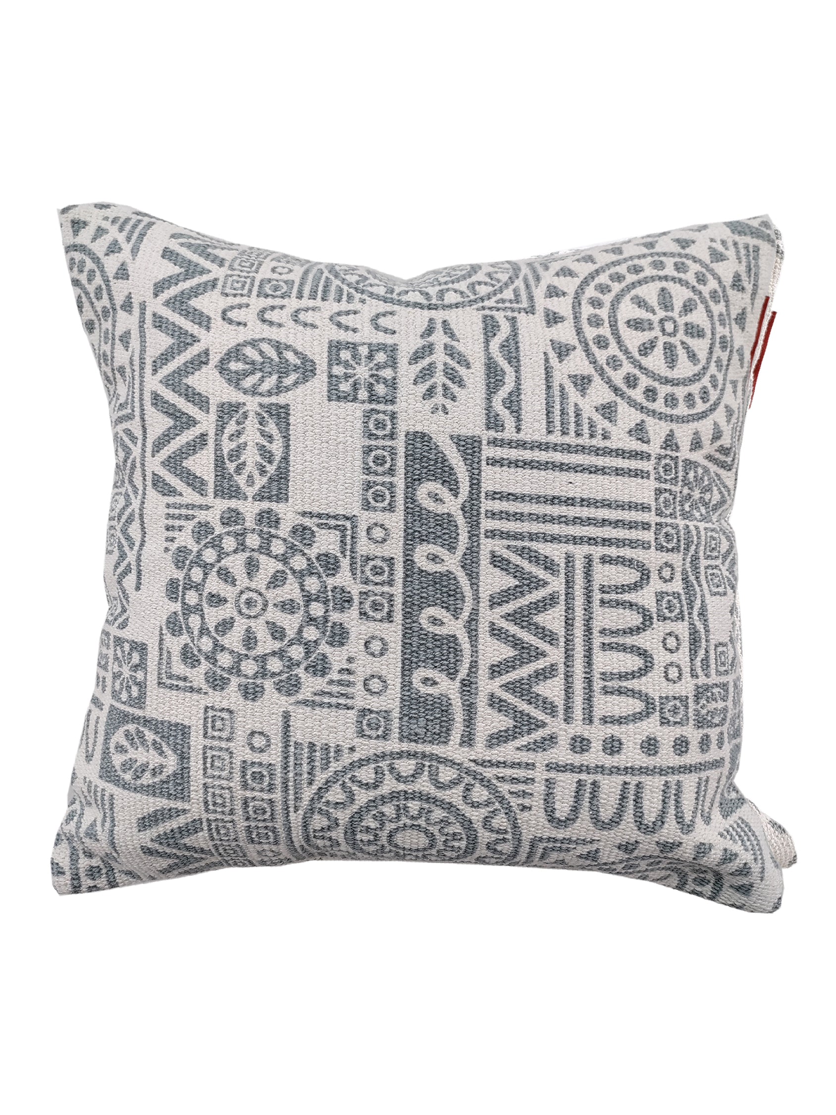 Grey and White Color Cotton Cushion CS-182