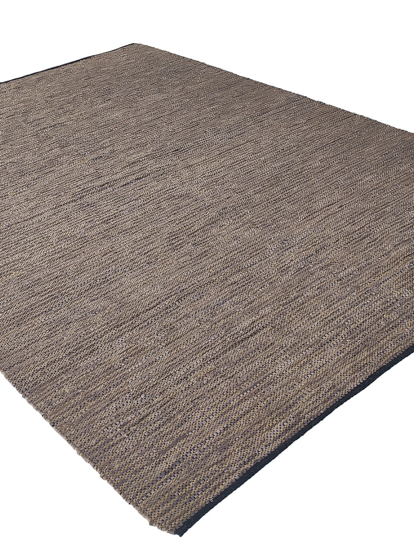 Leather and Jute Blend Woven Rug - Add Texture and Durability to Any Space