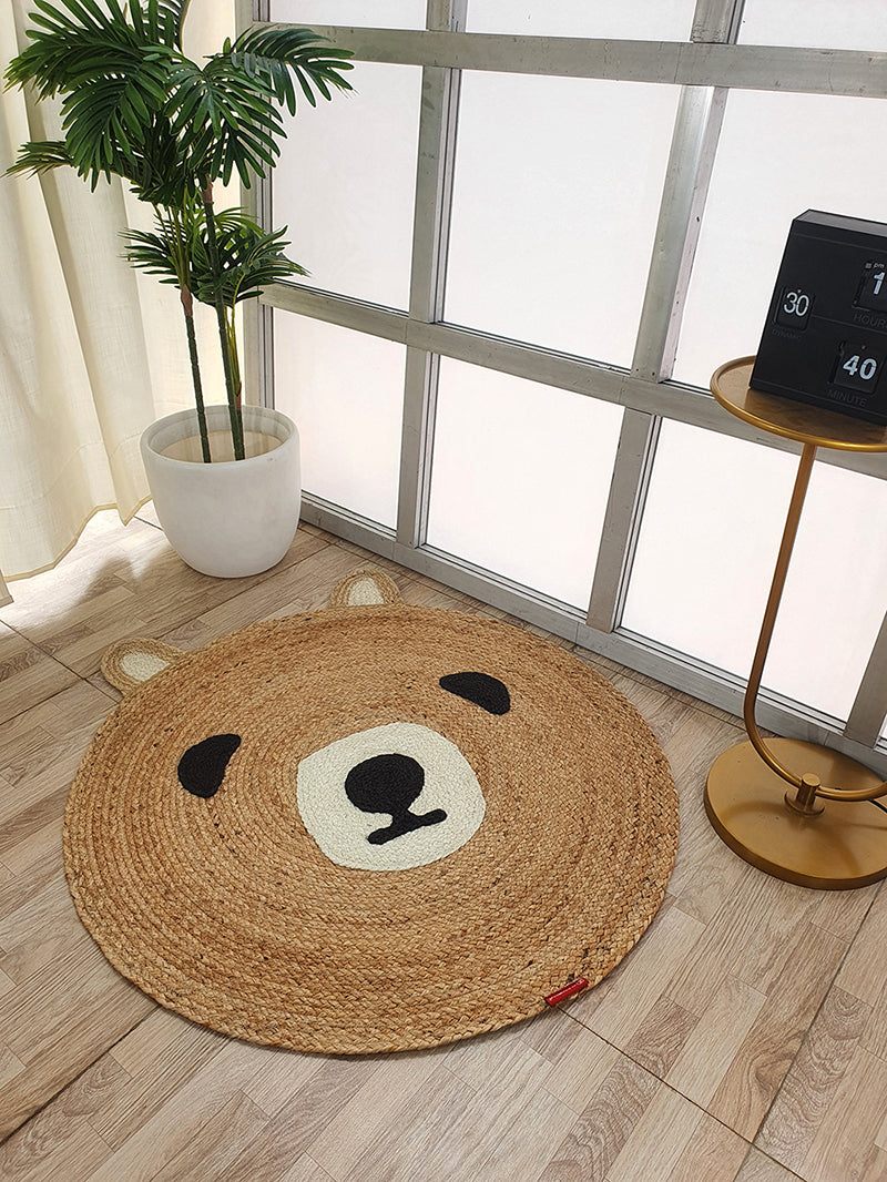Amazing Handmade Bear Shape Jute Rug - BR 022 (90cm)