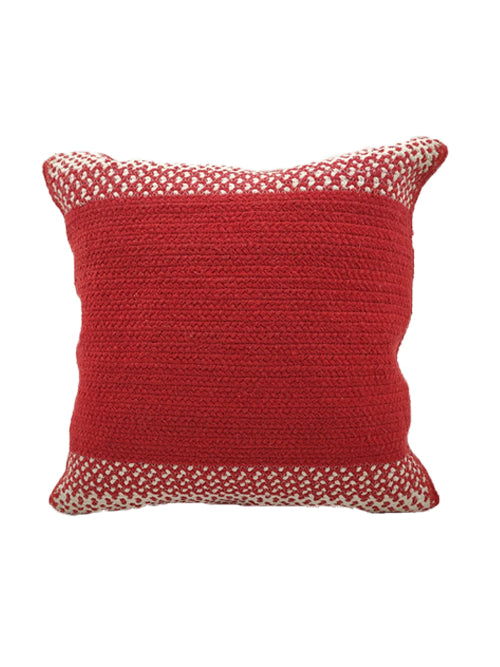 Cotton Red & White Cushion With Filler CS-029