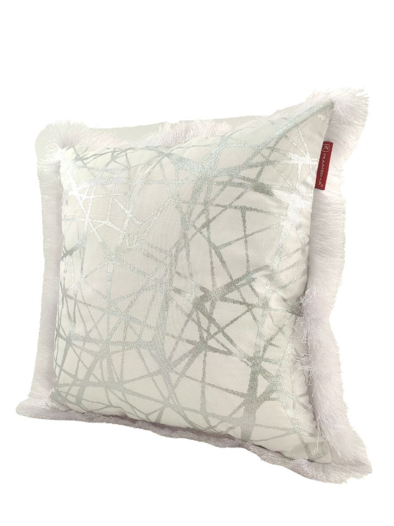 CS-123 White & Silver Cushion