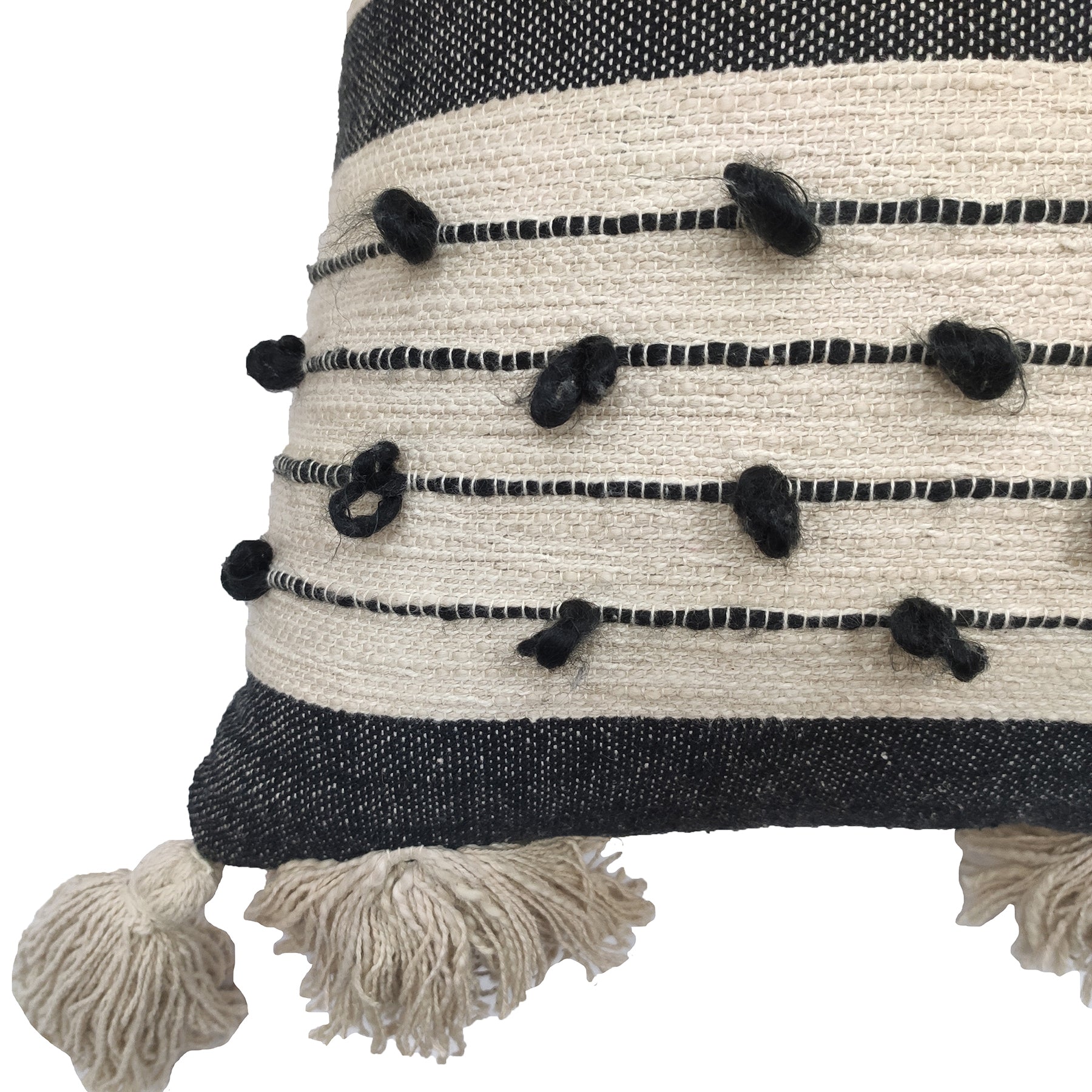 Cotton Boho Sofa Cushion With Tassel cs-284