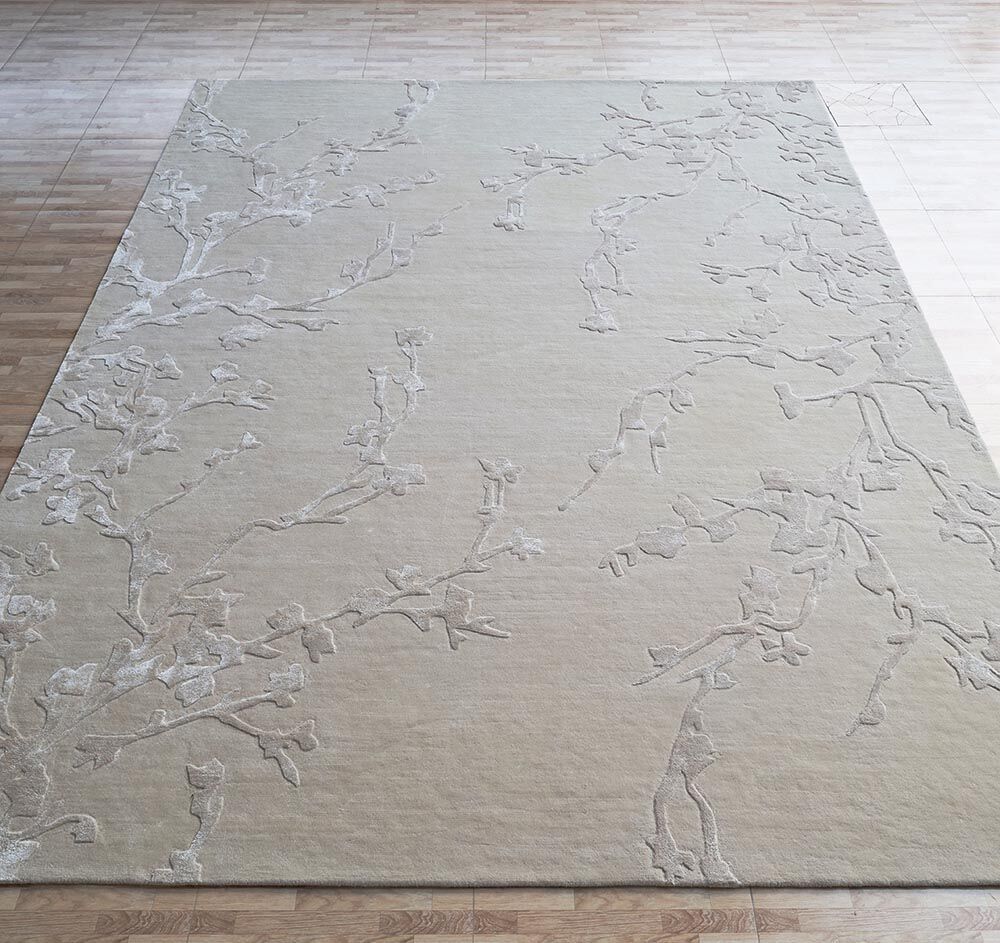 Home Decor Handmade Beige Color Area Rug  HTWV-115