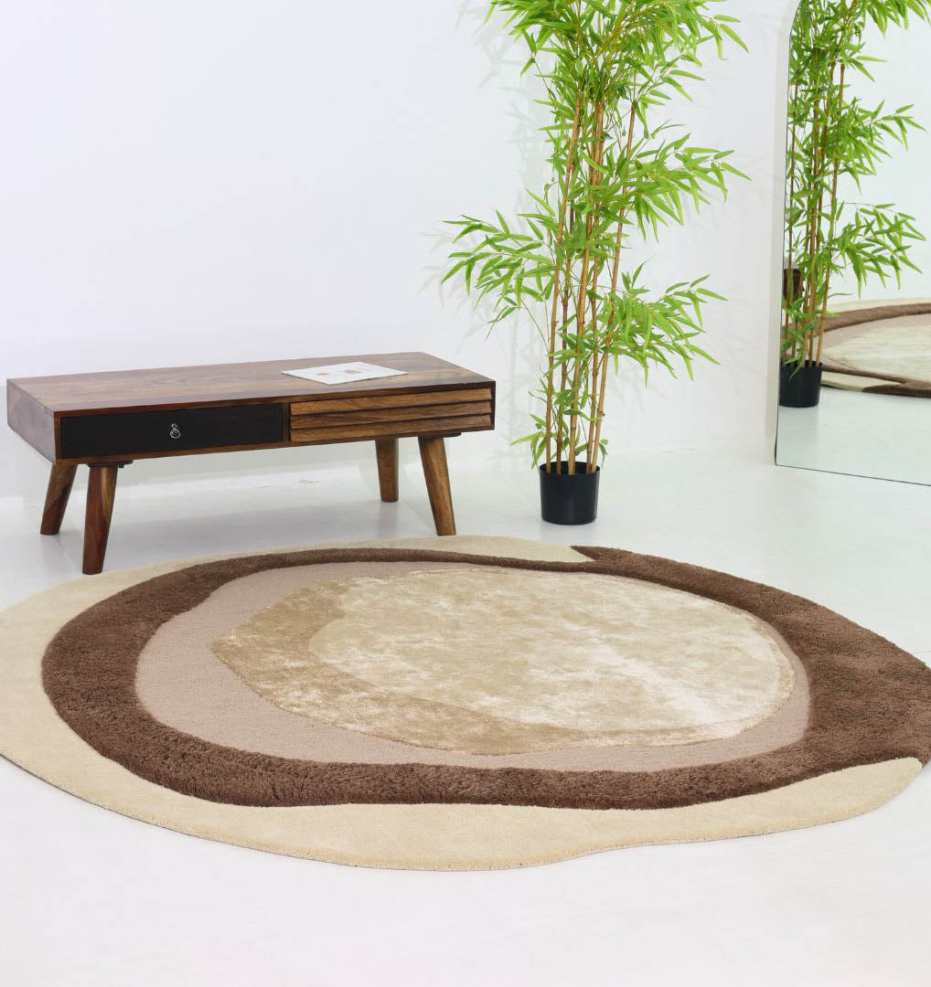 Round Multi Color Area Rug HTWV-95