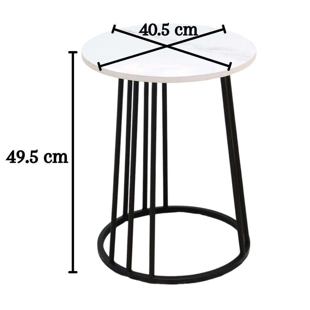 Diagram specifying the overall measurements and size of the 70% marble table for placement in a living area.