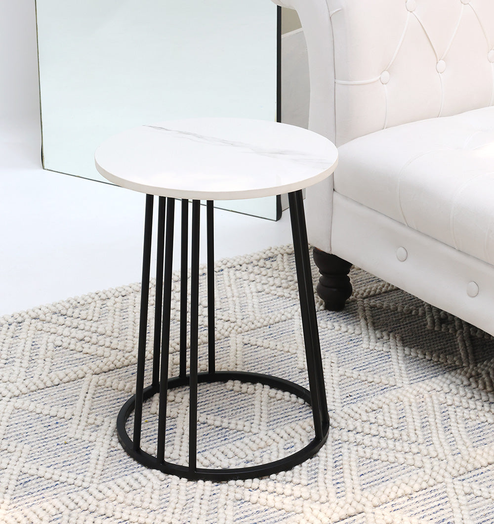 Round Marble Table With Iron Stand AD25-14