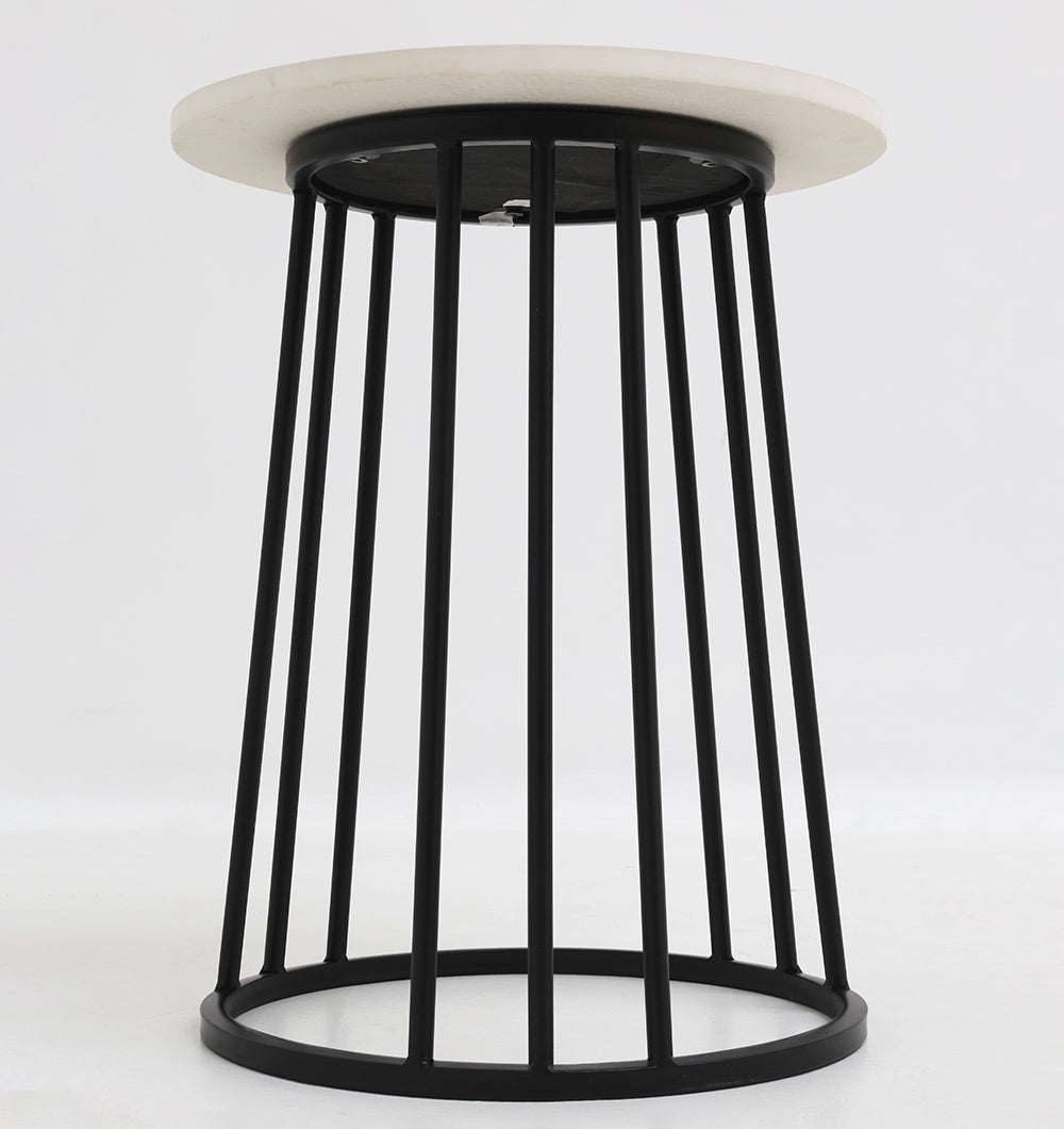 Round Marble Table With Iron Stand AD25-14