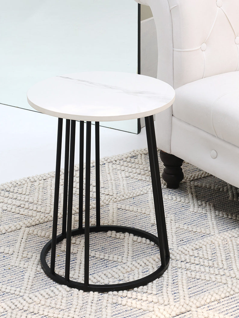 Round Marble Table With Iron Stand AD25-14