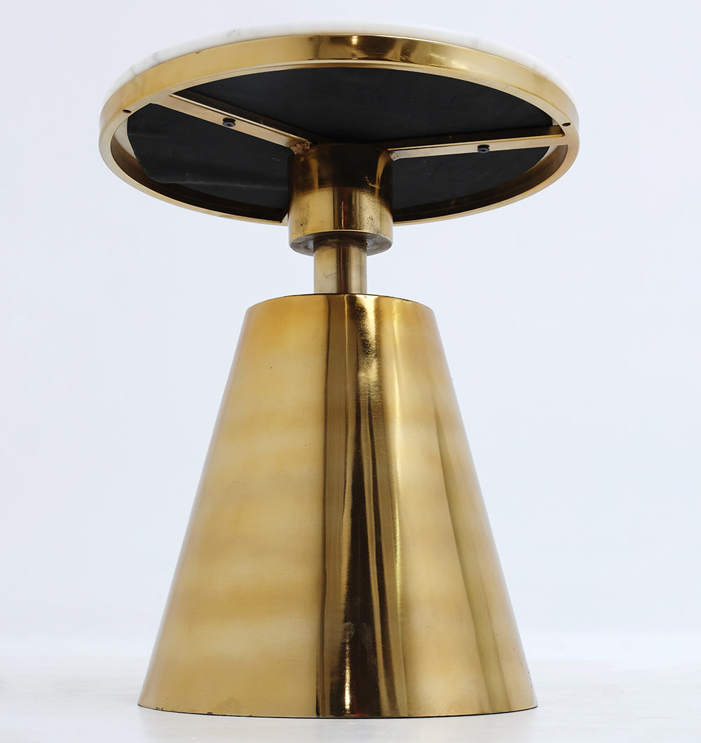 Aurelia Luxe Marble & Iron Accent Table