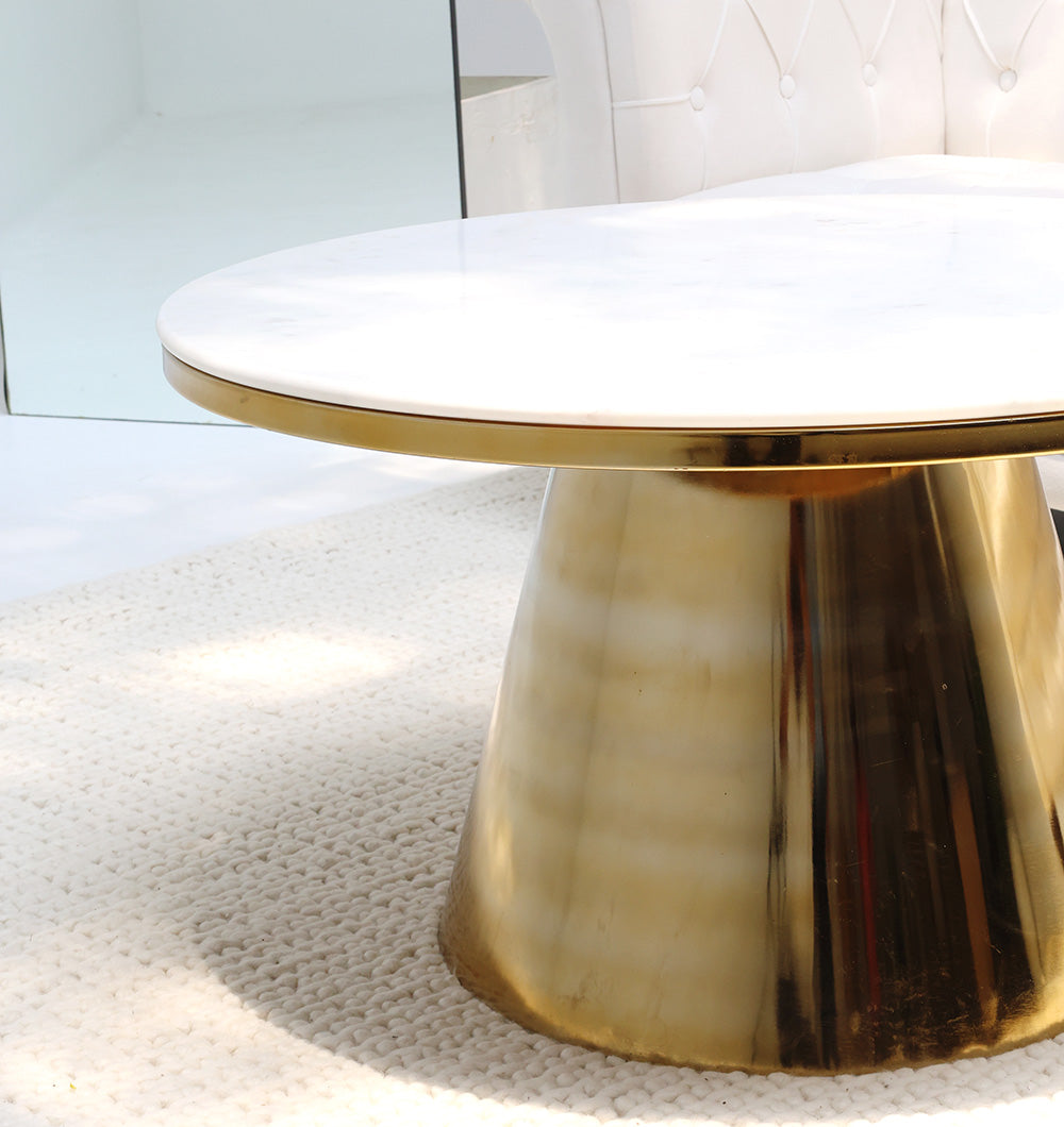Aurelia Luxe Marble & Iron Accent Table