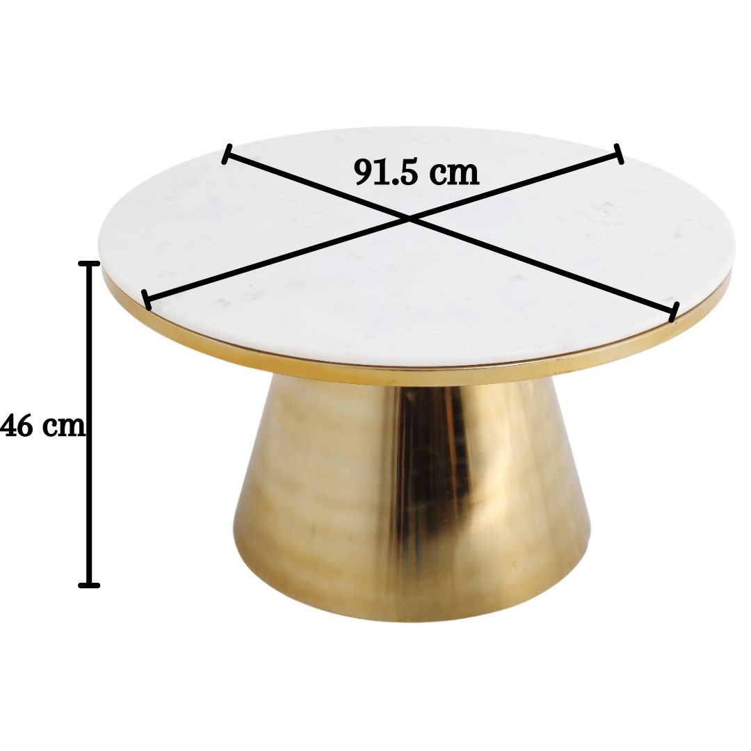 Aurelia Luxe Marble & Iron Accent Table