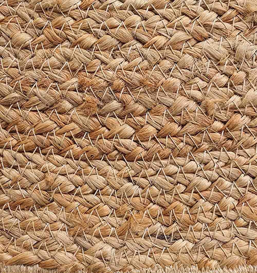 Natural Jute Braided Rug With Fringes BR-015