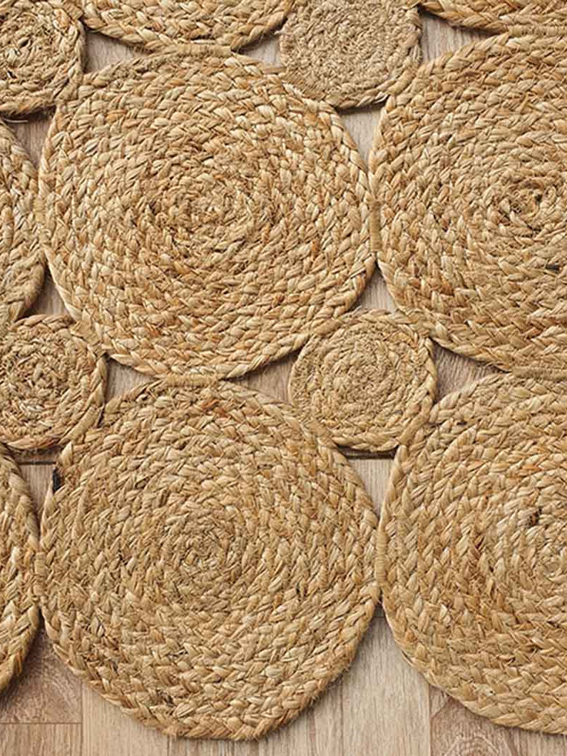 Handmade Circular Pattern Jute Rug BR-035