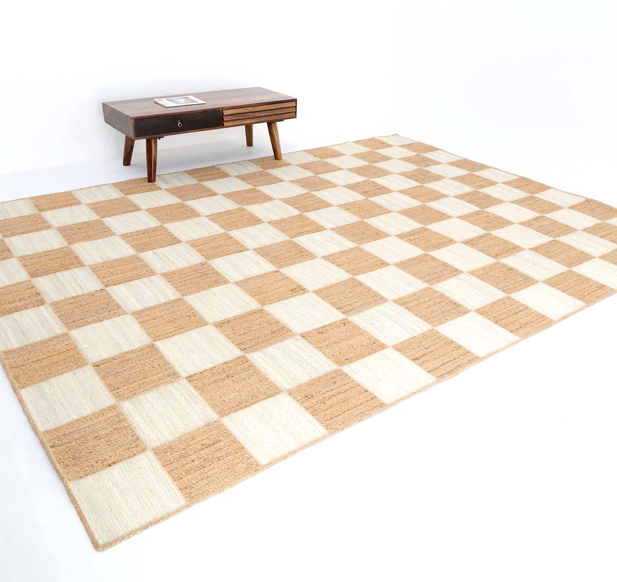 Stunning Handmade Natural & Bleach Color Outdoor Jute Braided Rug - BR 037