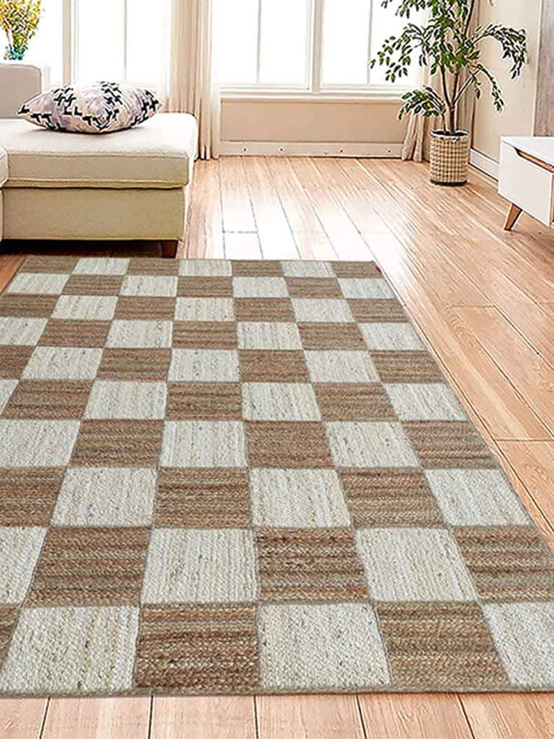 Natural Braided Jute Rug Natural & Bleach BR-037