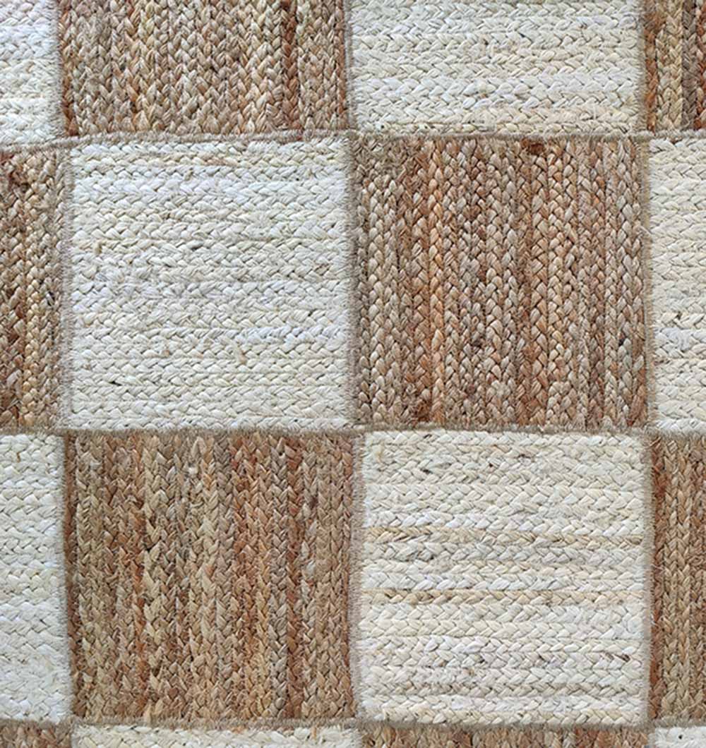 Natural Braided Jute Rug Natural & Bleach BR-037