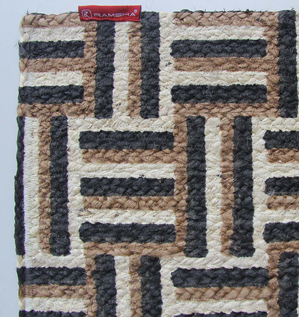 Jute Printed Rug Area rug BR-039