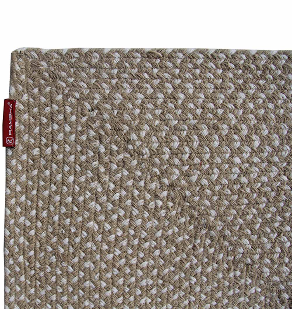 Wool Rectangle Braided Area Rug BR-053