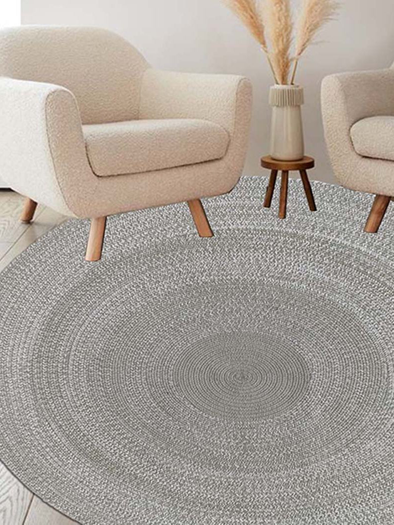 Cotton Round Rug Grey Color BR-054
