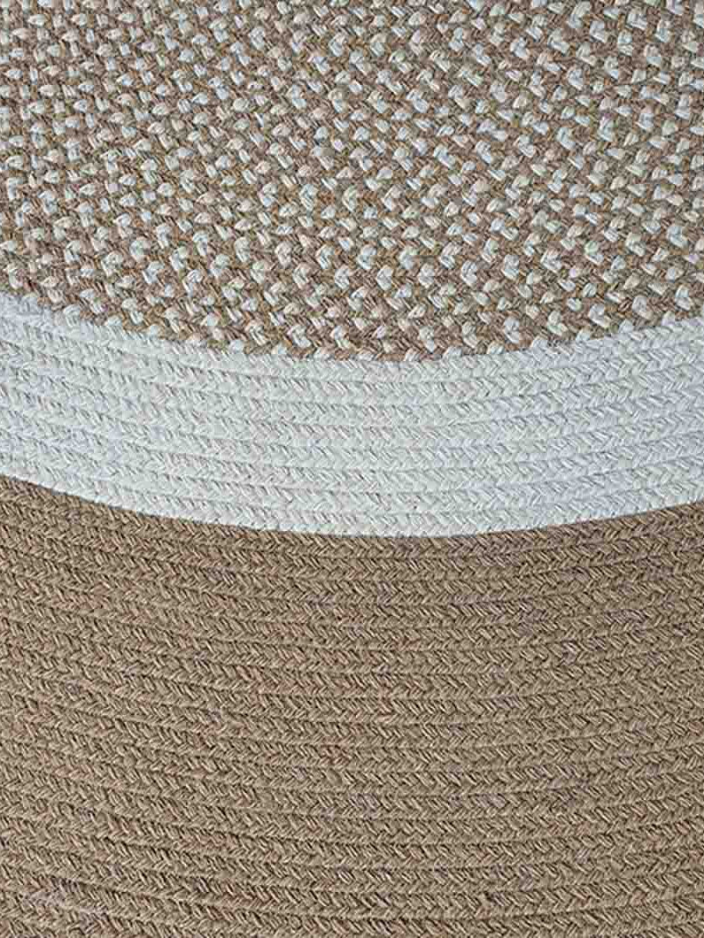 Wool Round Rug Natural And White Color BR-063