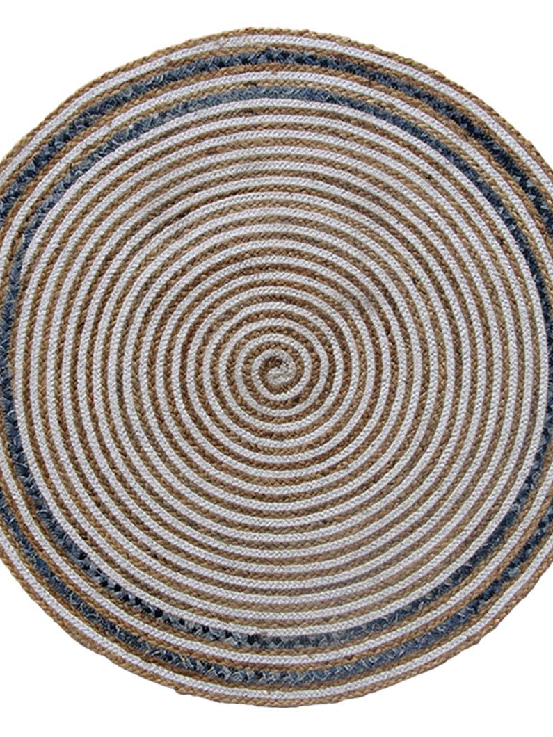 Cotton And Jute Round Rug BR-065