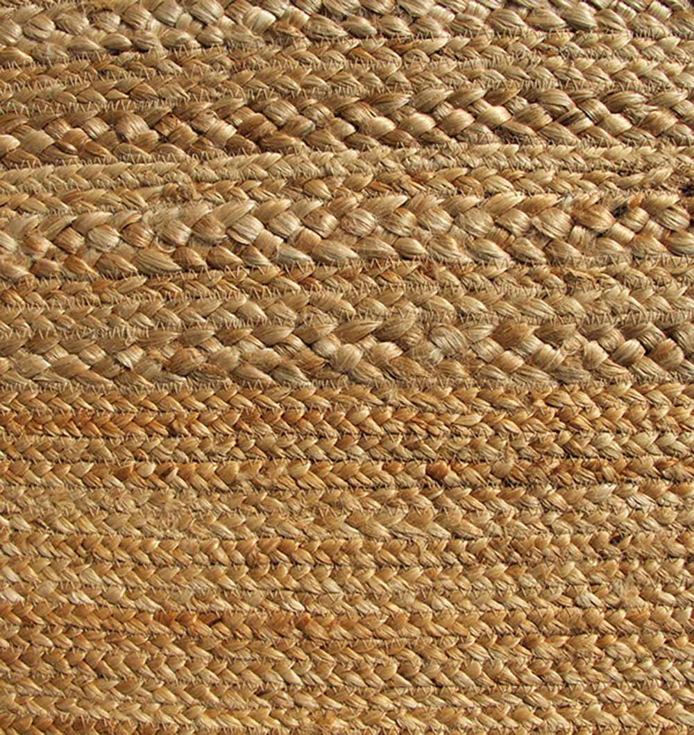 Jute Rug Rectangle Braided Area Rug BR-071