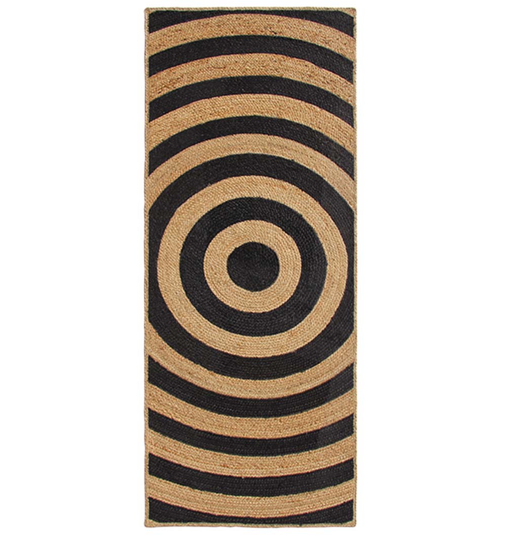 Jute Rug Natural And Black Rug Br-058