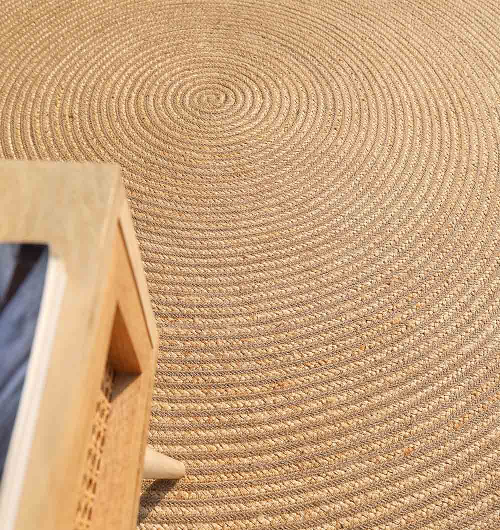 Handmade Jute Braided Rugs for Living Room BR-088