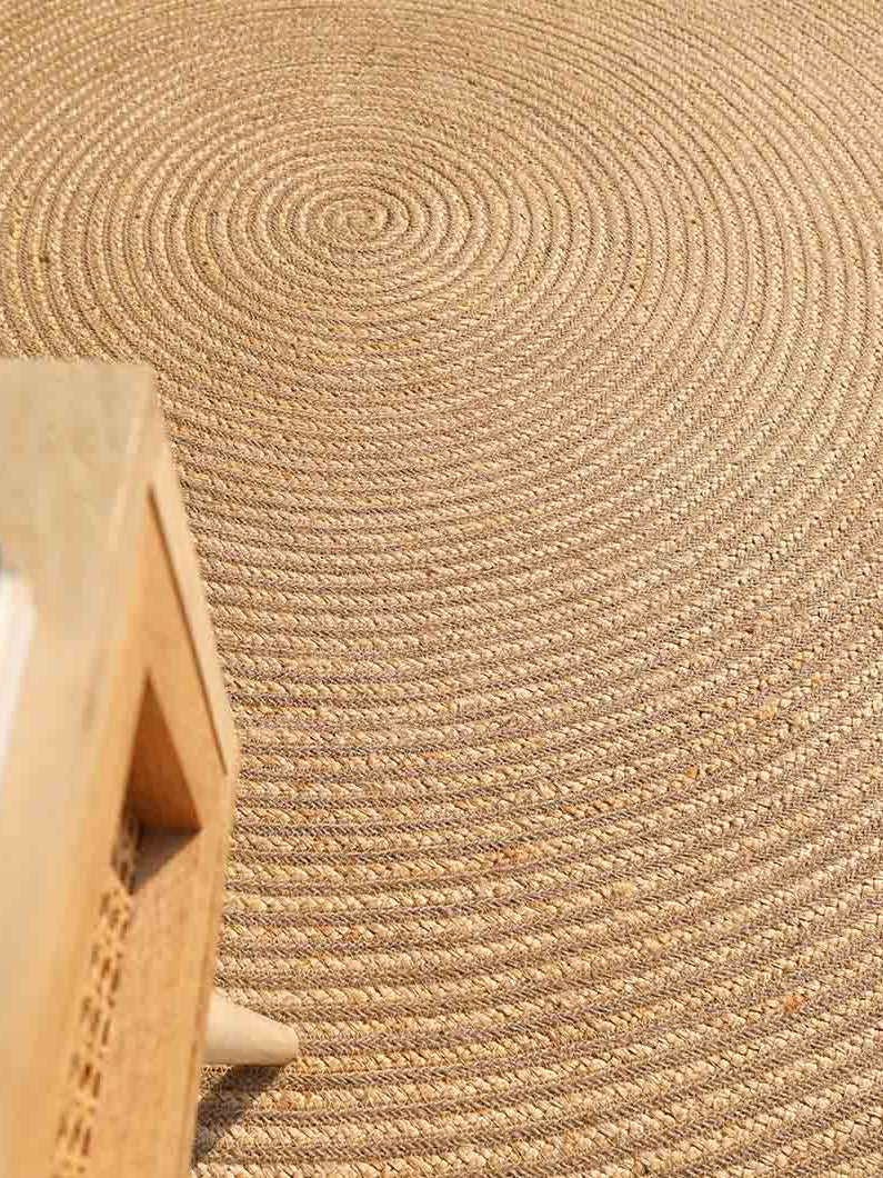 Handmade Jute Braided Rugs for Living Room BR-088