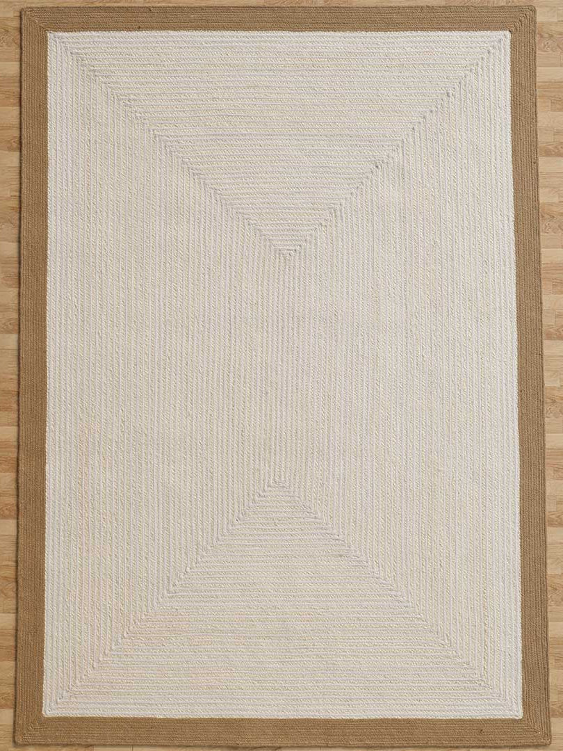 Natural Bleach White Color Jute Rug For Home Decor BR-089