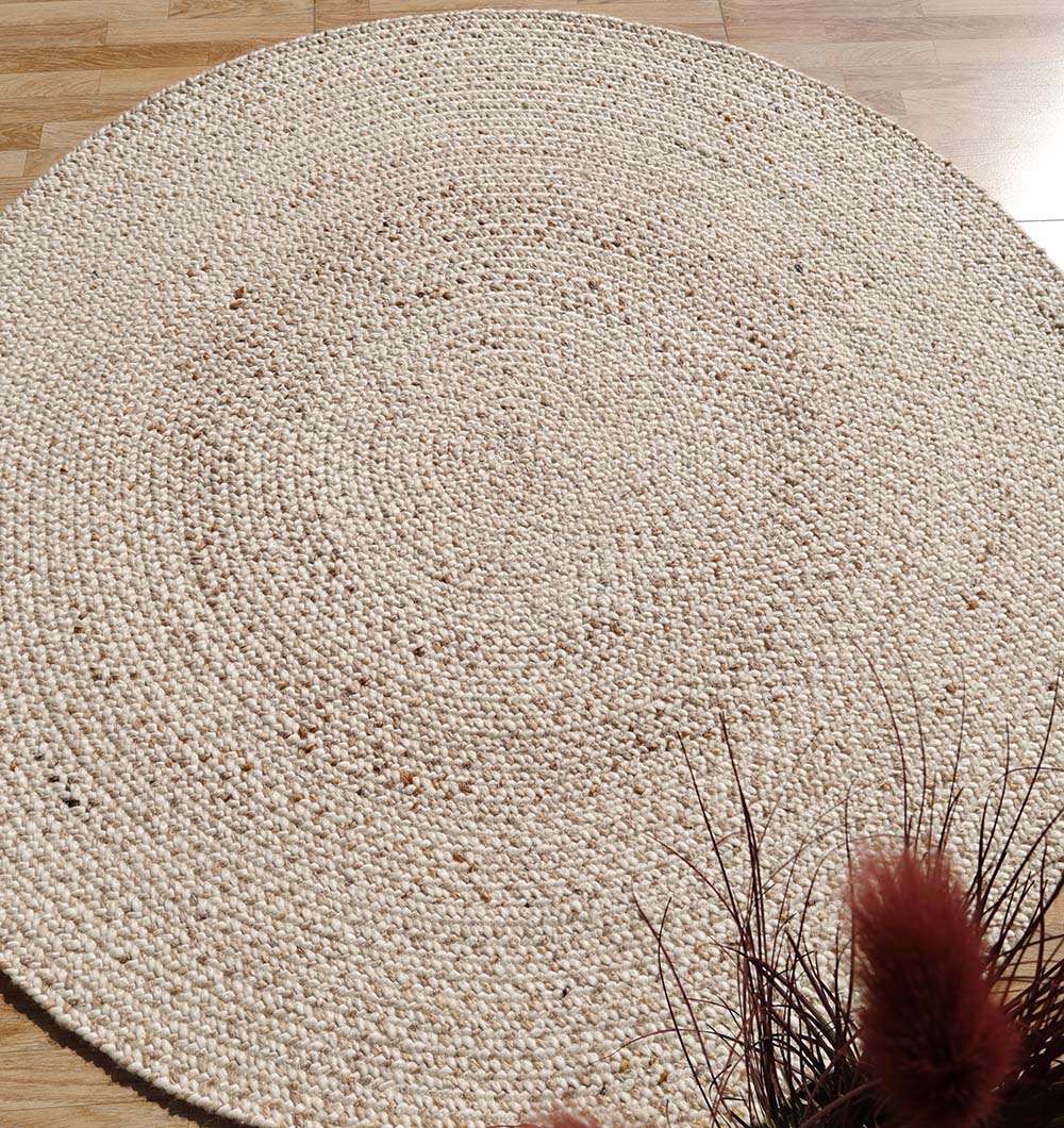 Round Wool Braided Rugs for Living Room BR-095