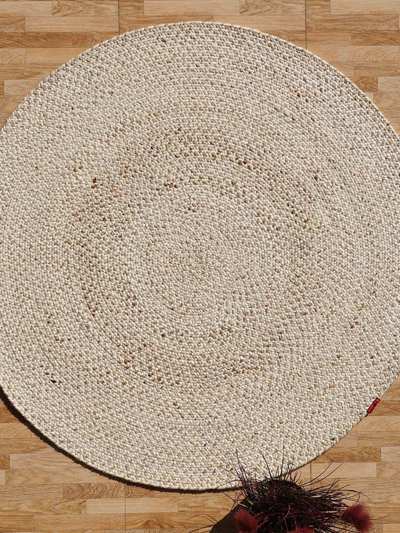 Round Wool Braided Rugs for Living Room BR-095