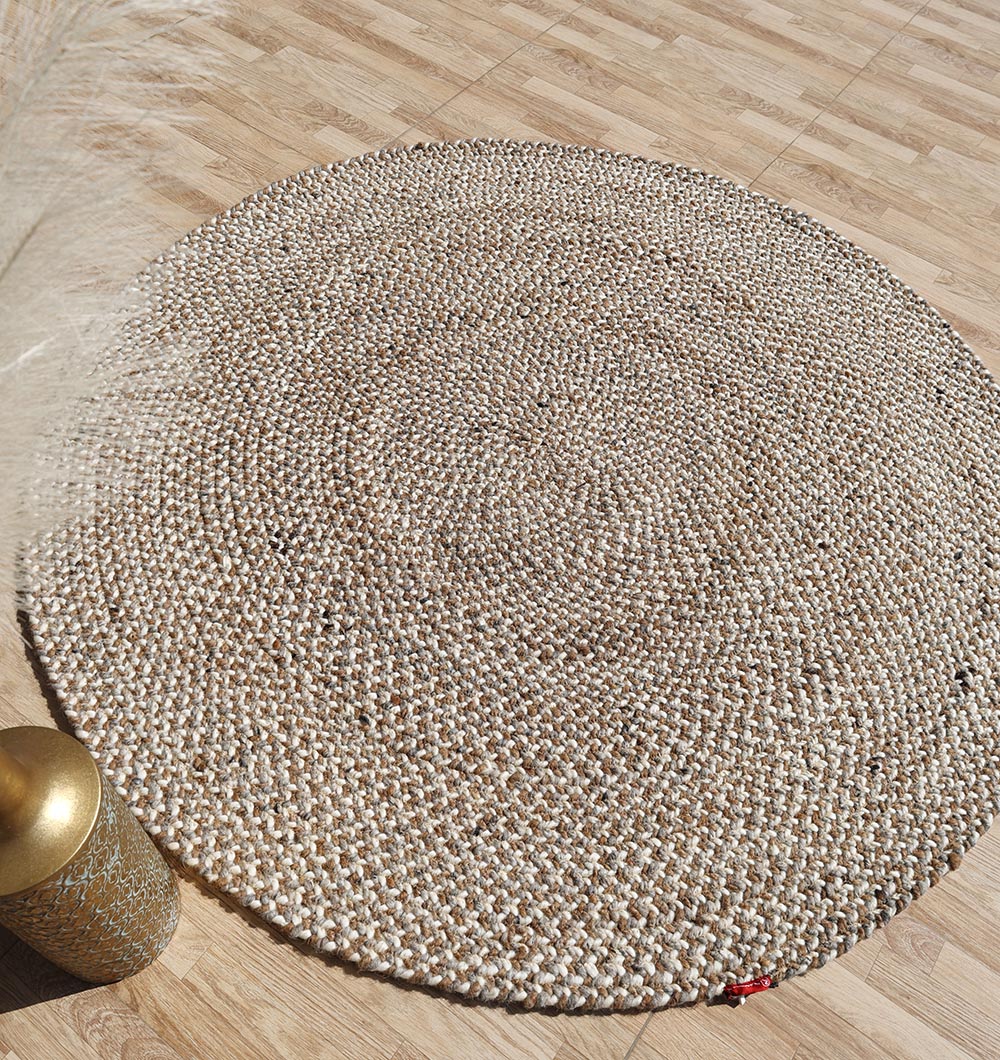Round Wool Braided Rugs for Living Room BR-096