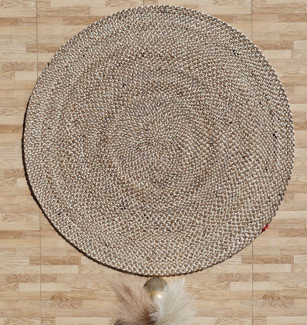 Round Wool Braided Rugs for Living Room BR-096