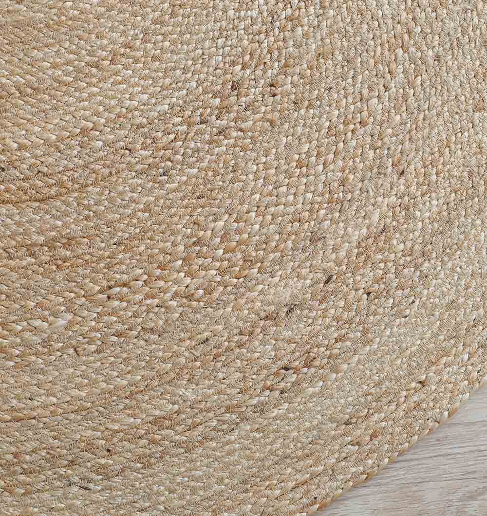 Unique Shape Natural Jute Rug – Handmade Woven Eco Decor Carpet BR-097