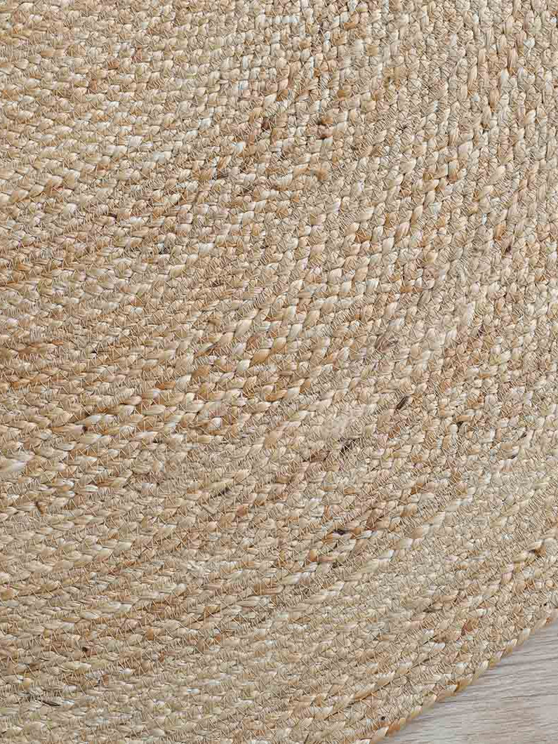 Unique Shape Natural Jute Rug – Handmade Woven Eco Decor Carpet BR-097