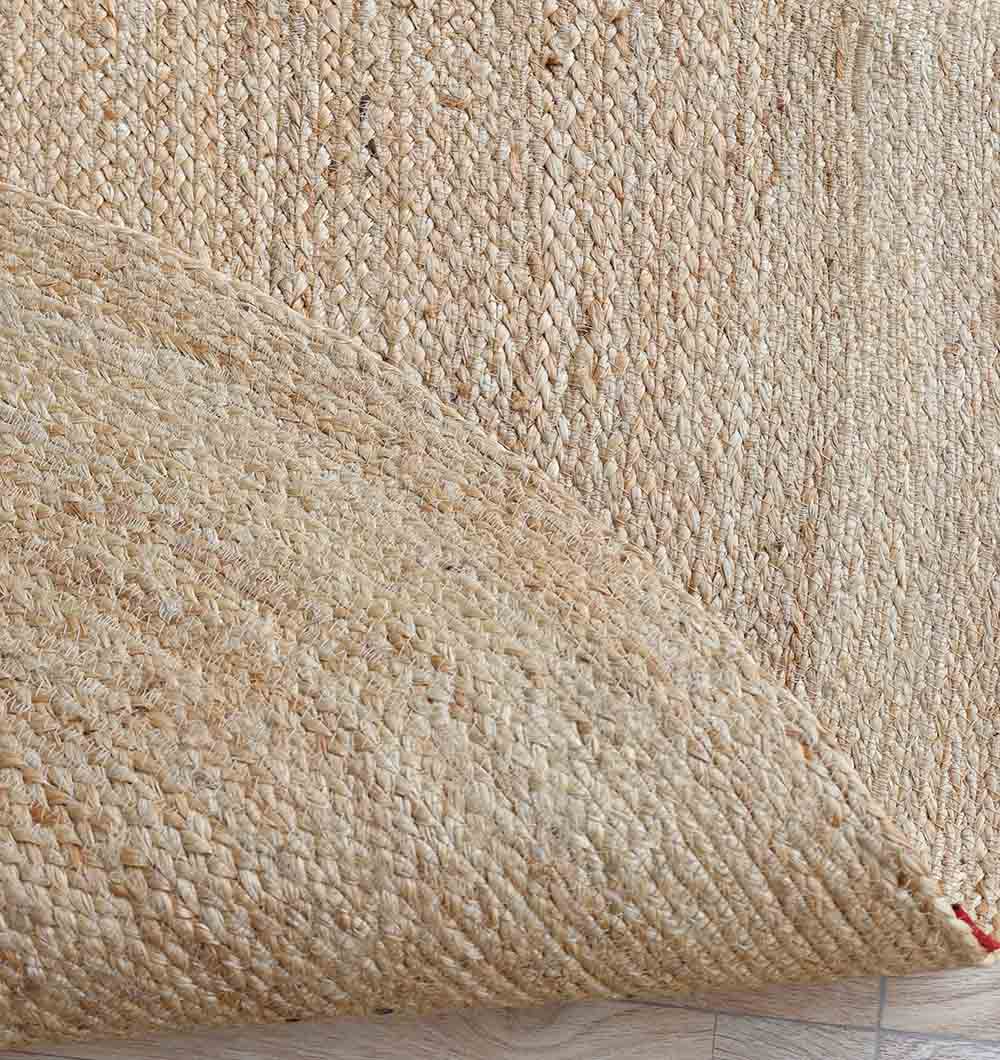 Unique Shape Natural Jute Rug – Handmade Woven Eco Decor Carpet BR-097