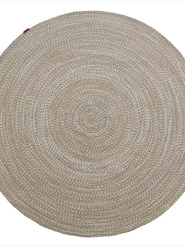 Handmade Natural Color Round Wool Rug BR-051