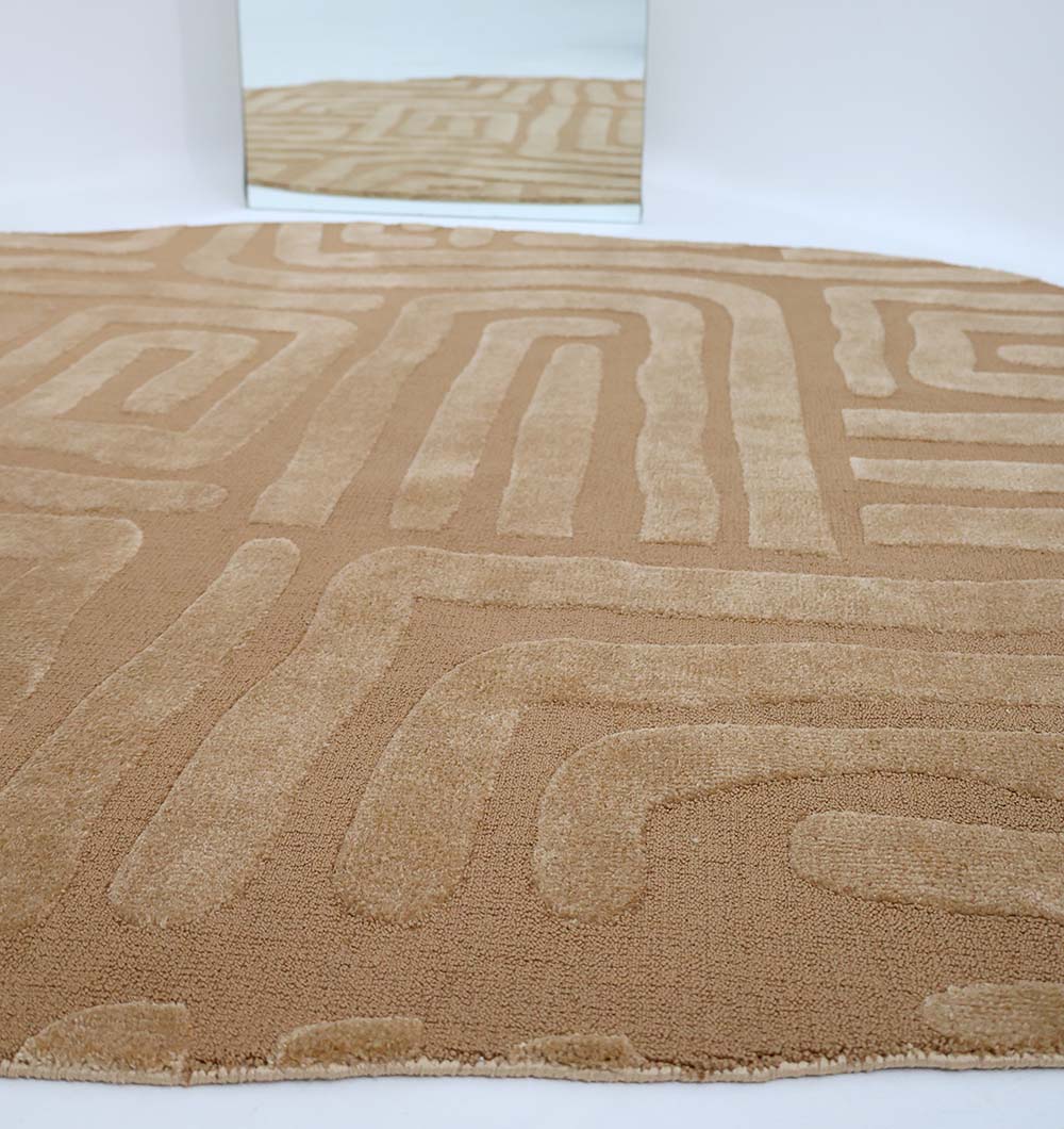 Amazing Brown Color Unshape Decor Rug- CMN 26 (200x300cm)