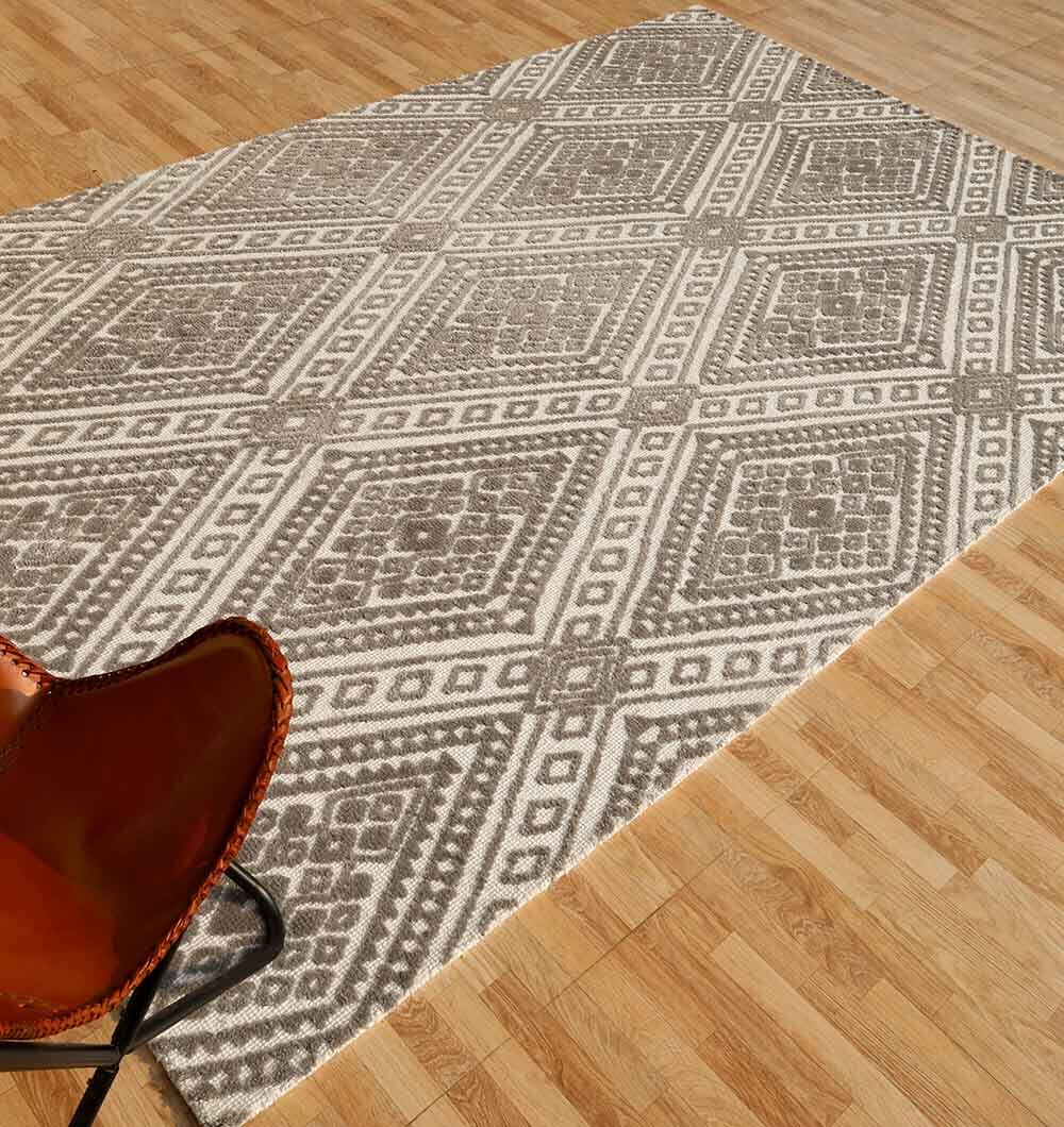 Grey & White Color Home Decor Novara Rug  - CMN 54 (180X280cm)