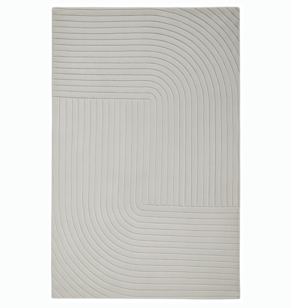 White Color Indoor Decor Novara Rug  - CMN 75 (190x290 cm)