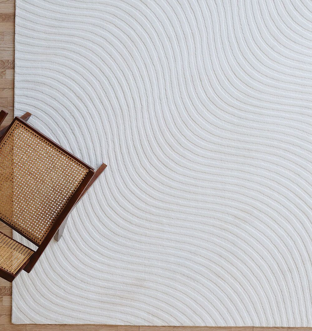 Rectangle White Color Novara Rug  - CMN 85 (200x300 cm)