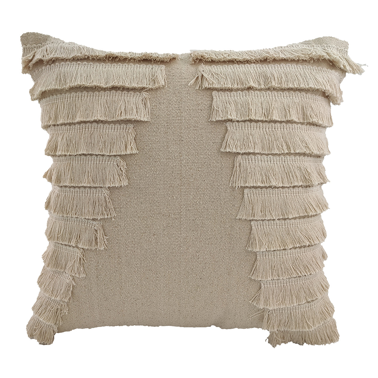 Tassel Detailing: The small tassels add a charming and playful accent to the cushion, enhancing its Boho aesthetic and creating visual interest